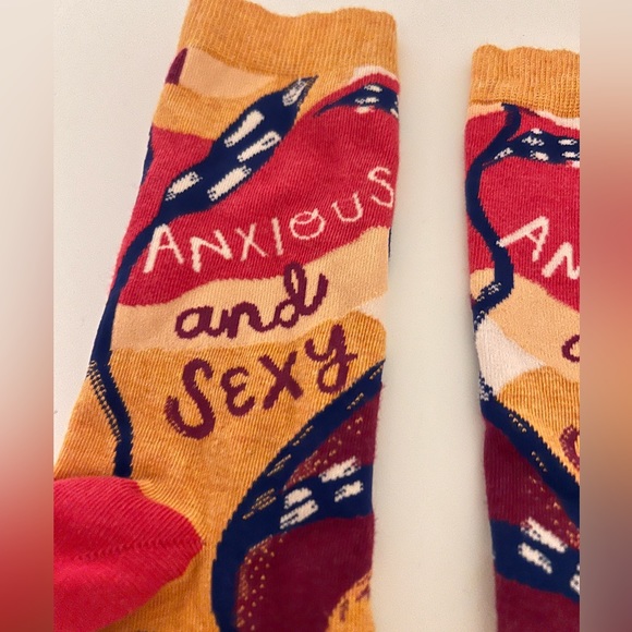 Anxious and SEXY Crew Socks-Seconds--Blue Q - Picture 2 of 3